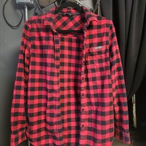 Women's Red and Black Checkered Shirt Vortex Optics